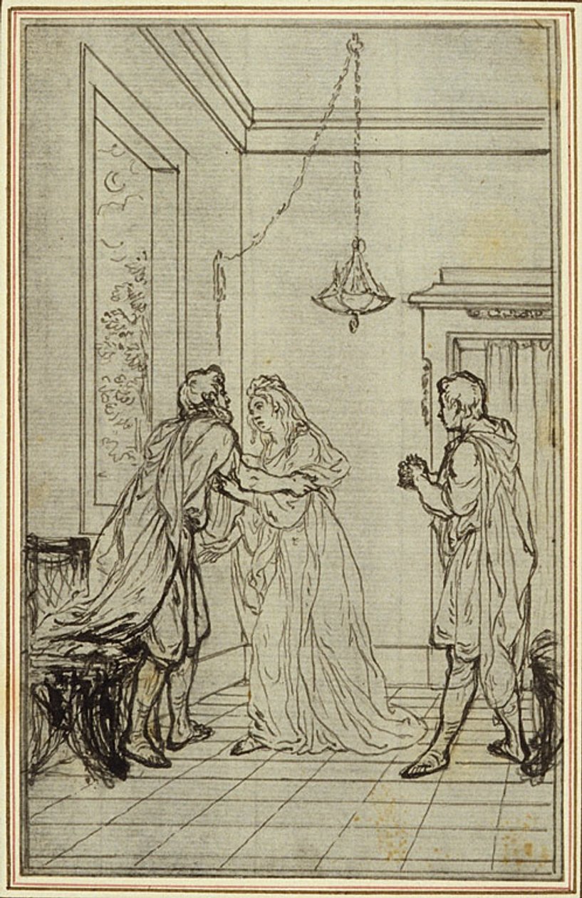 Étude pour "La Pharsale" de Lucain, Canto II - Hubert Francois Gravelot