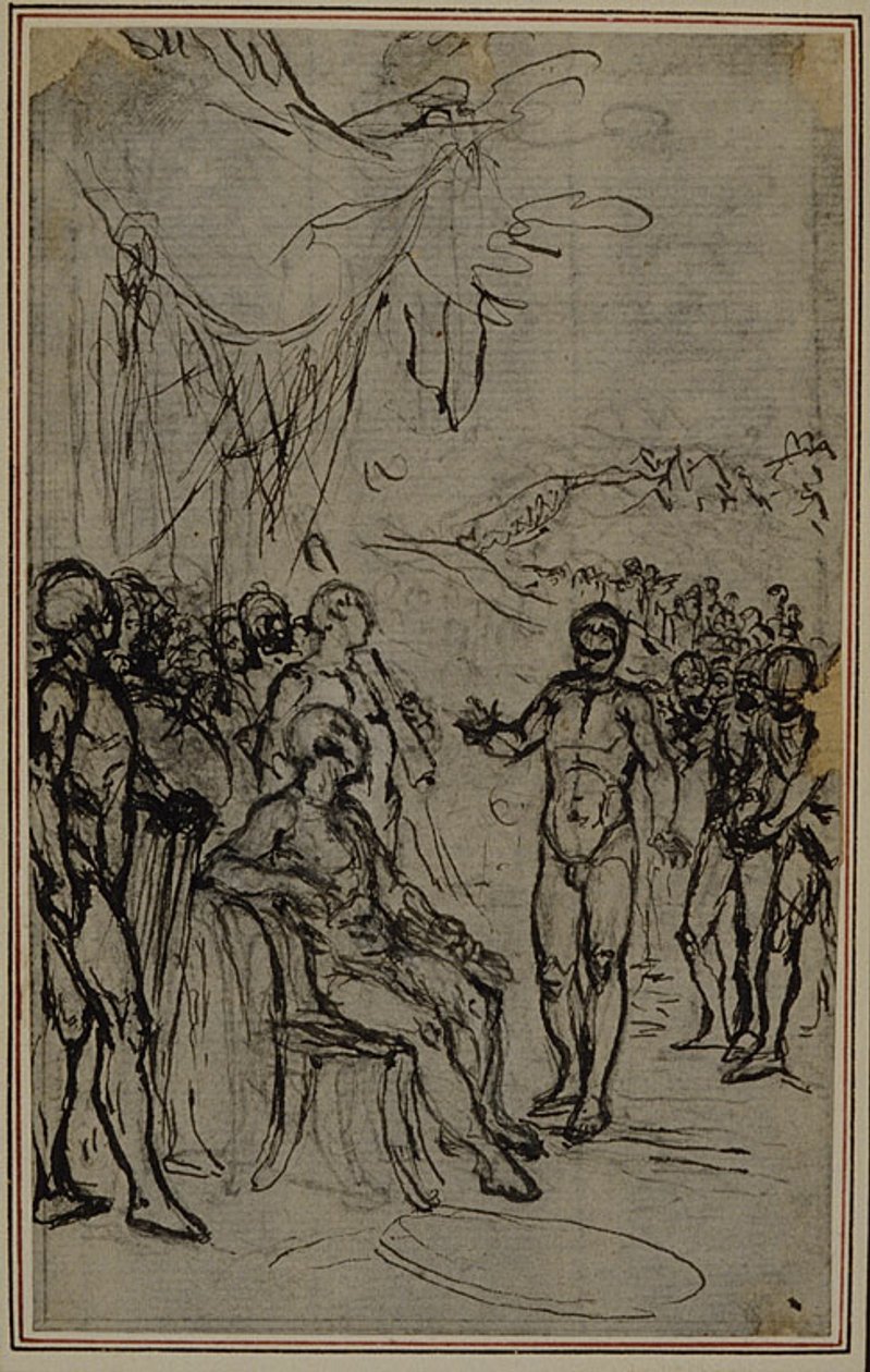 Étude pour "La Pharsale" de Lucain, Canto IV - Hubert Francois Gravelot