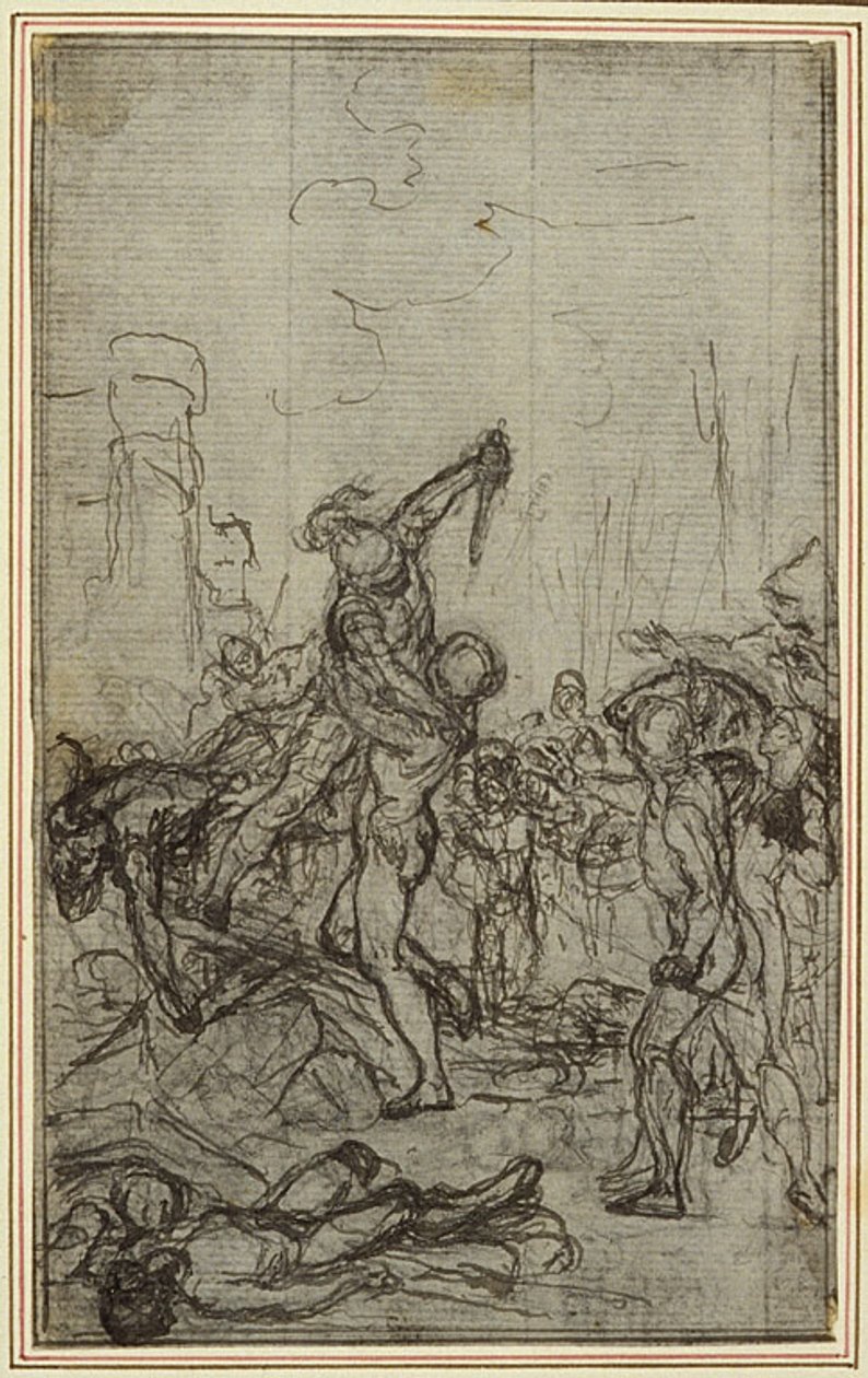 Étude pour "La Pharsale" de Lucain, Canto IV - Hubert Francois Gravelot
