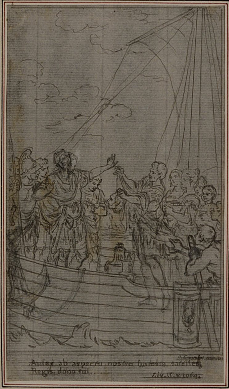 Étude pour "La Pharsale" de Lucain, Canto IX - Hubert Francois Gravelot