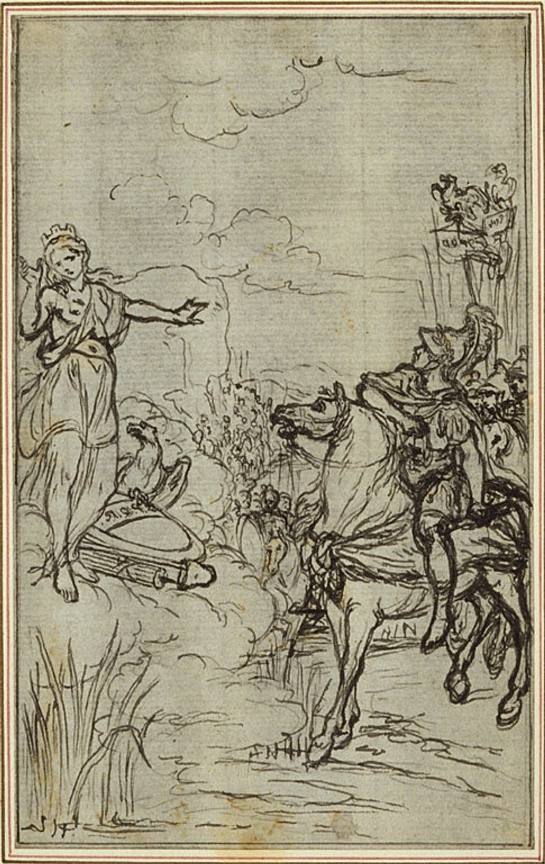 Étude pour "La Pharsale" de Lucain, Canto I - Hubert Francois Gravelot