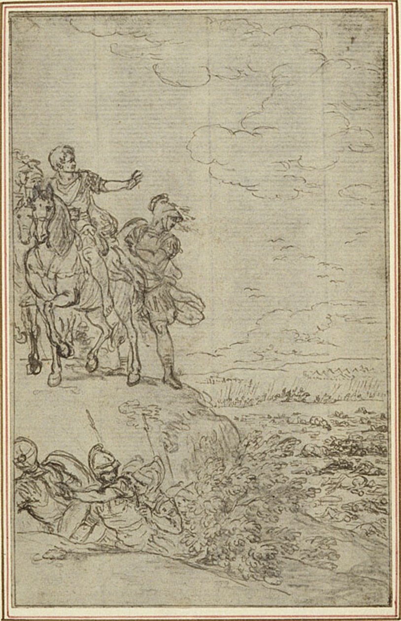 Étude pour "La Pharsale" de Lucain, Canto VII - Hubert Francois Gravelot