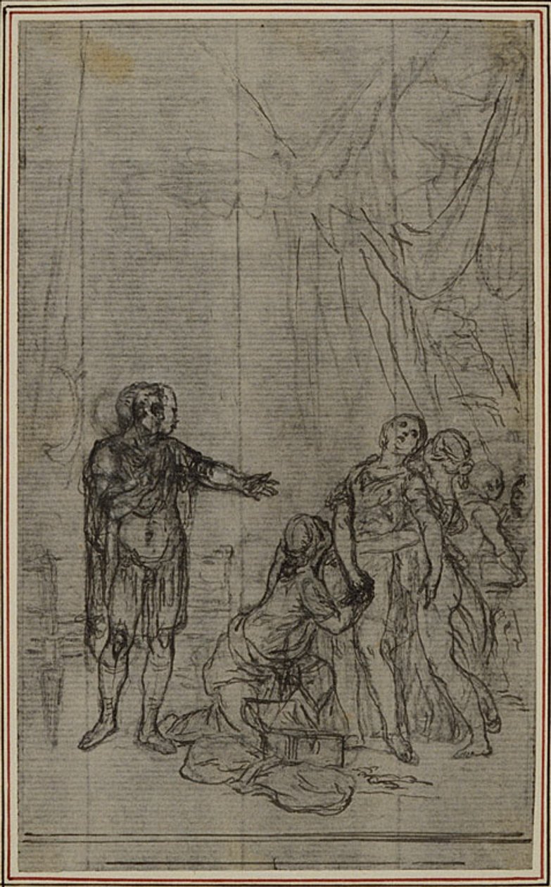 Étude pour "La Pharsale" de Lucain, Canto V - Hubert Francois Gravelot