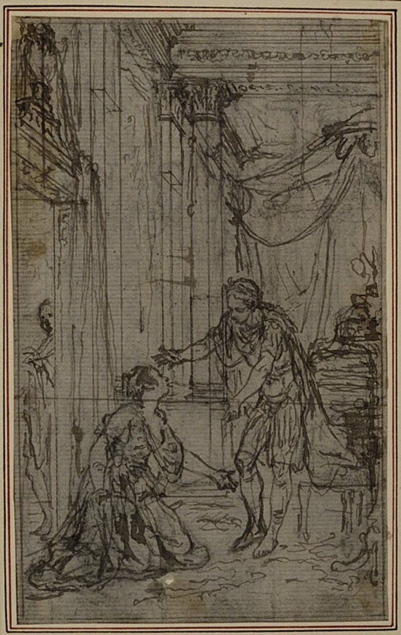 Étude pour "La Pharsale" de Lucain, Canto X - Hubert Francois Gravelot