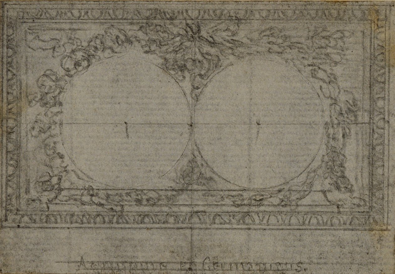 Study for Medallions, in Tacitus "Tibère, ou Les Six Premiers Livres des Annales", Book III, Vol. 2 - Hubert Francois Gravelot