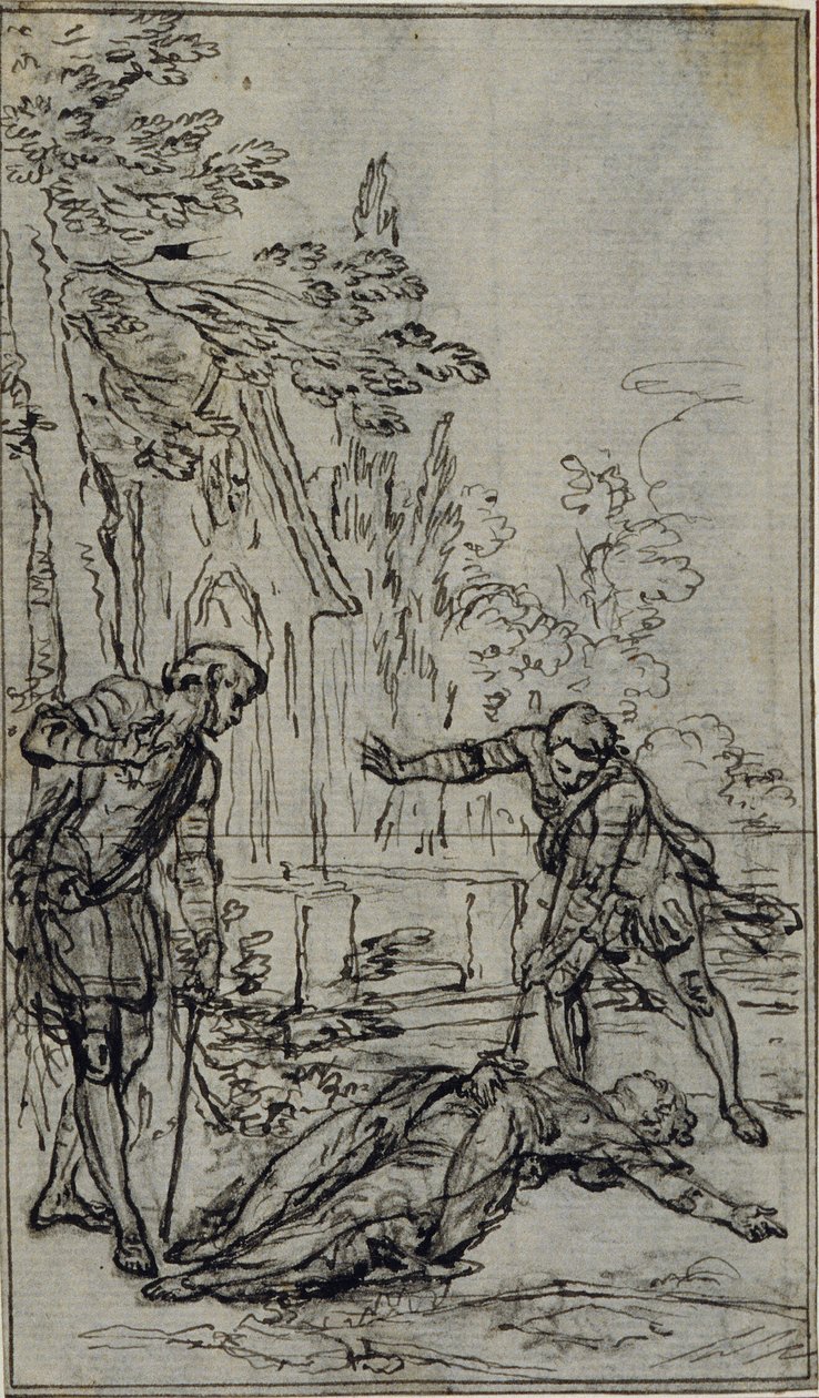 Étude pour une vignette dans "La Pucelle d
