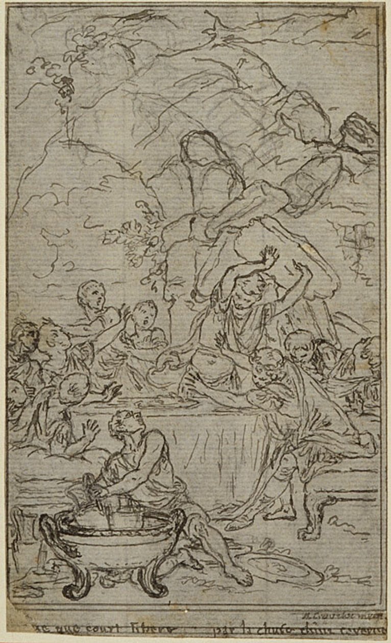 Study for an illustration in Tacitus "Tibère, ou Les Six Premiers Livres des Annales", Book IV, Vol. 2, 2nd Study - Hubert Francois Gravelot
