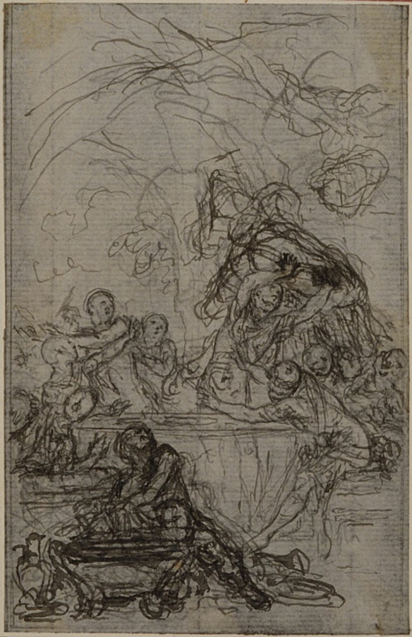 Study for an illustration in Tacitus "Tibère, ou Les Six Premiers Livres des Annales", Book IV, Vol. 2, 1st Study - Hubert Francois Gravelot