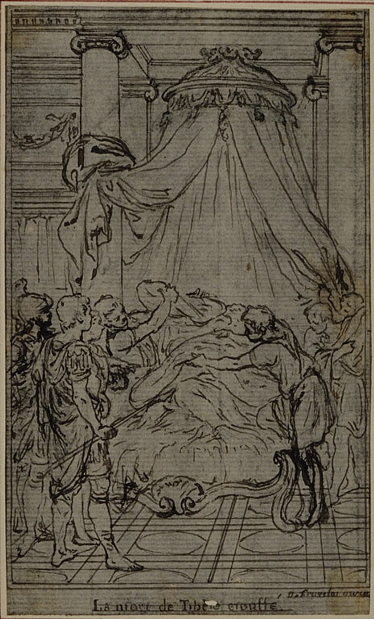 Study for an illustration in Tacitus "Tibère, ou Les Six Premiers Livres des Annales", Book VI, Vol. 3, Final Study - Hubert Francois Gravelot