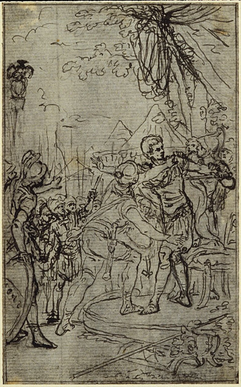 Study for an illustration in Tacitus "Tibère, ou Les Six Premiers Livres des Annales" Book I, Vol. 1, 3rd Study - Hubert Francois Gravelot