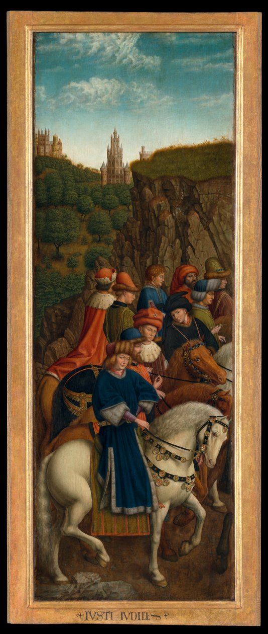 Les Juges intègres, panneau inférieur gauche du Retable de Gand - Hubert & Jan van (1390 1441) (after) Eyck