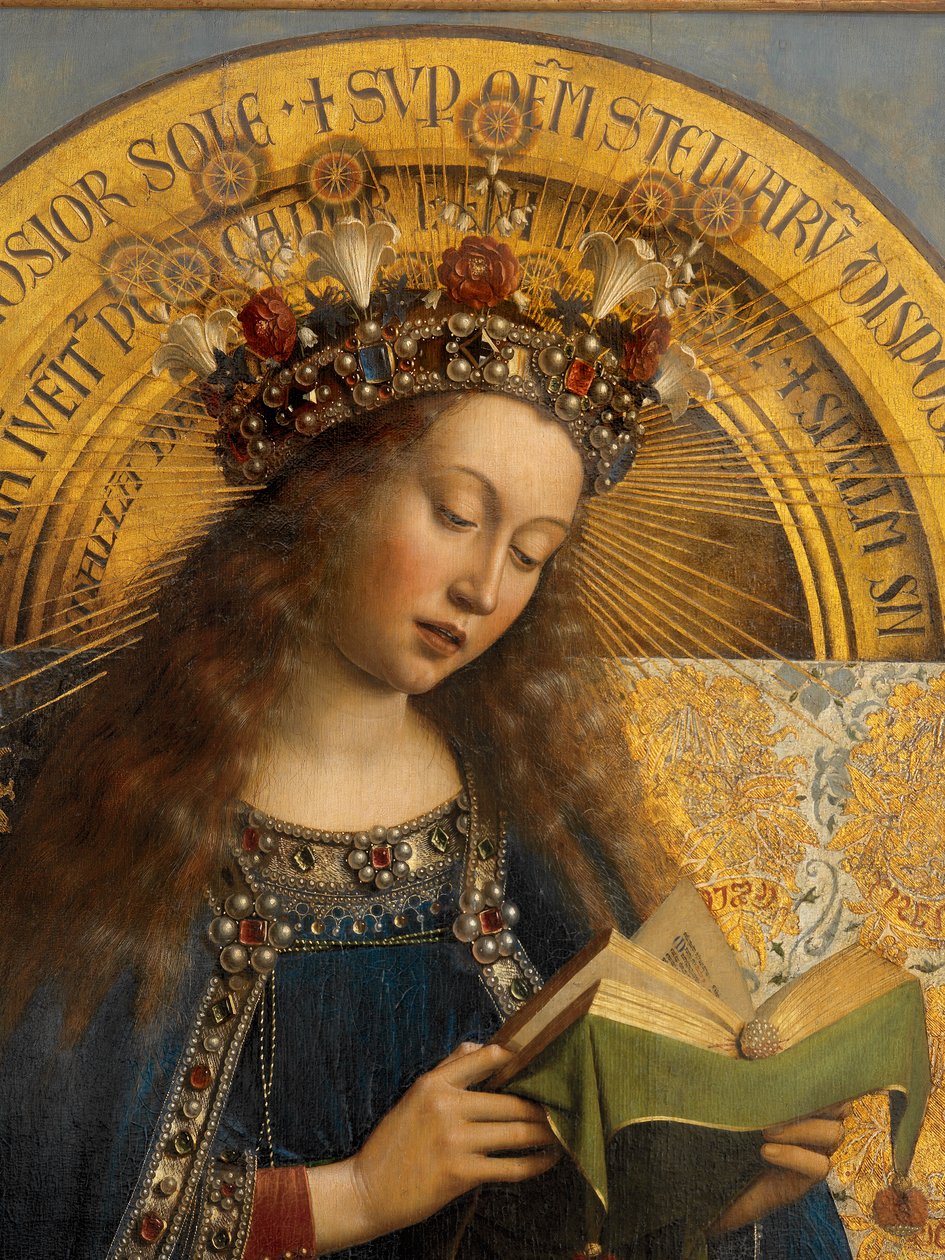 Détail de la Vierge Marie, du Retable de Gand - Hubert & Jan van (1390-1441) Eyck