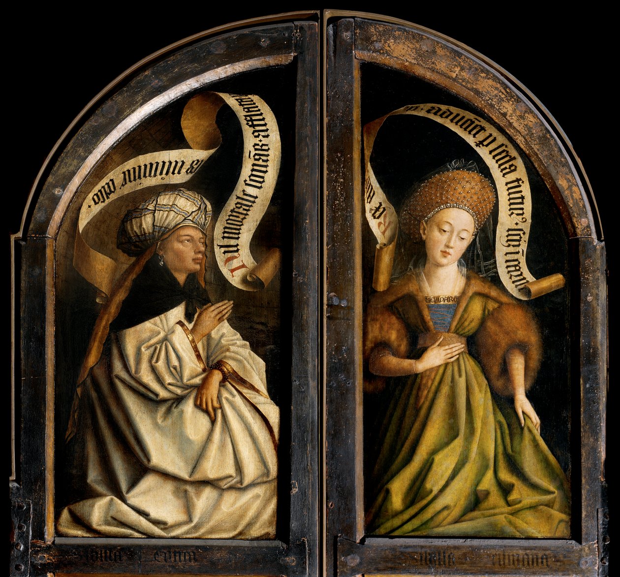 Sibylle Érythréenne et Sibylle de Cumes, panneau extérieur gauche du Retable de Gand - Hubert & Jan van (1390-1441) Eyck