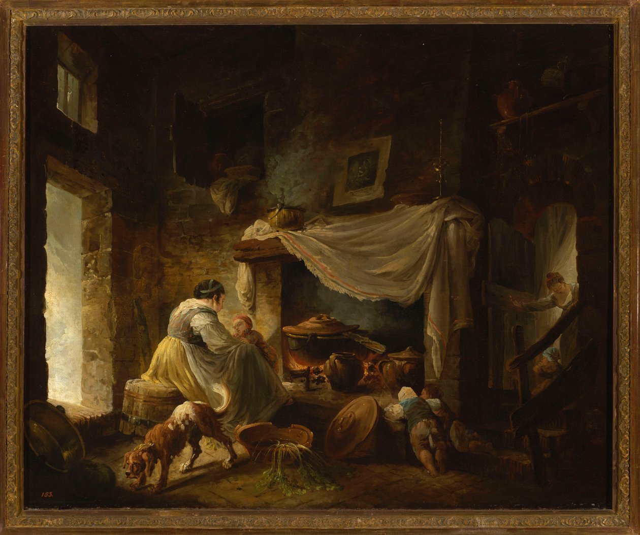 Une cuisine paysanne en ruines (Cuisine italienne) - Hubert Robert