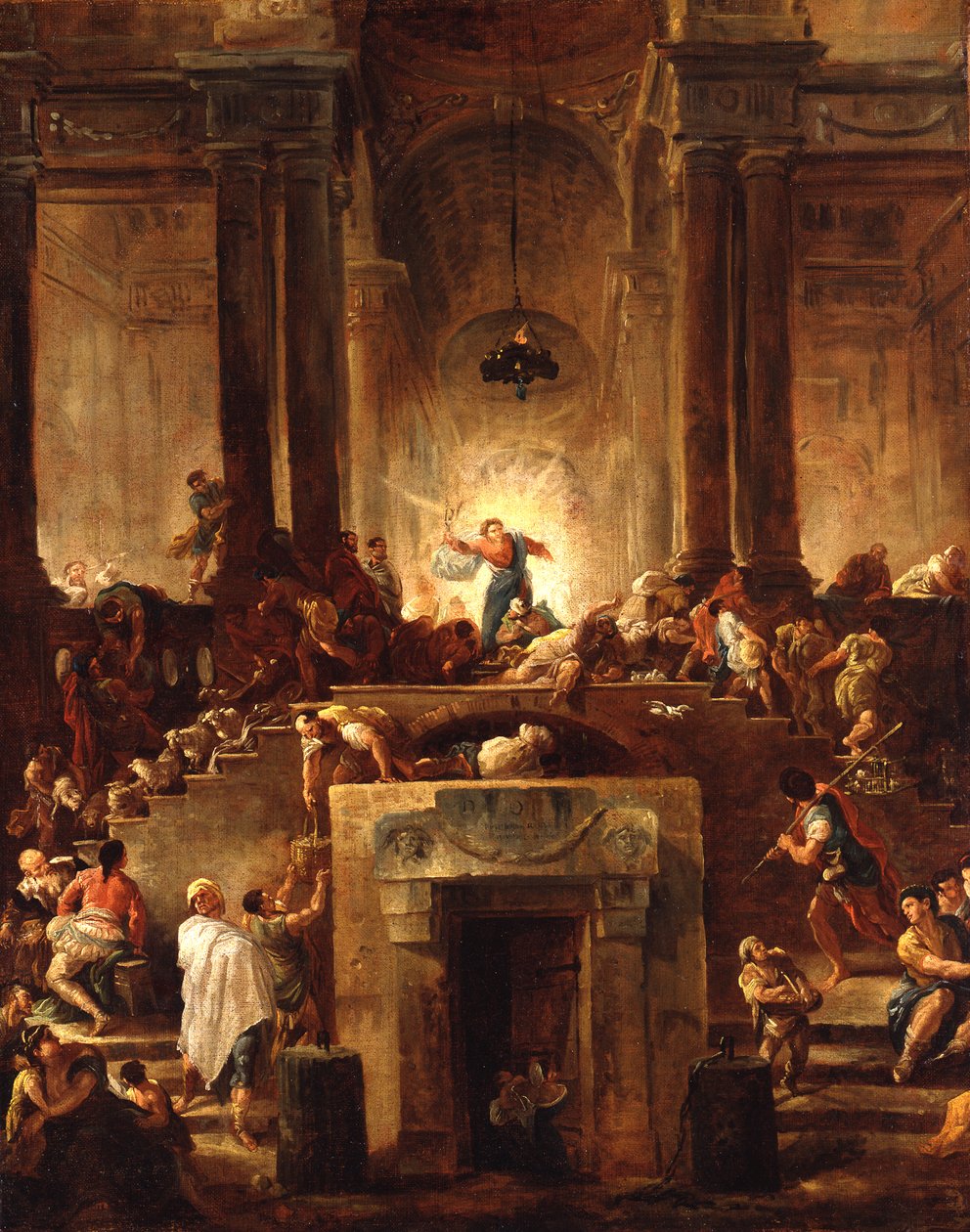 Le Christ chasse les changeurs du temple - Hubert Robert