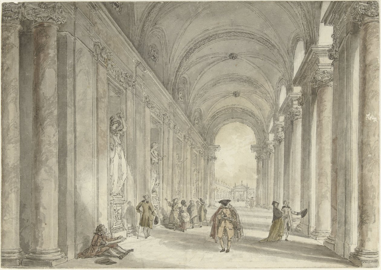 Colonnade du Casino de la Villa Albani, à Rome - Hubert Robert