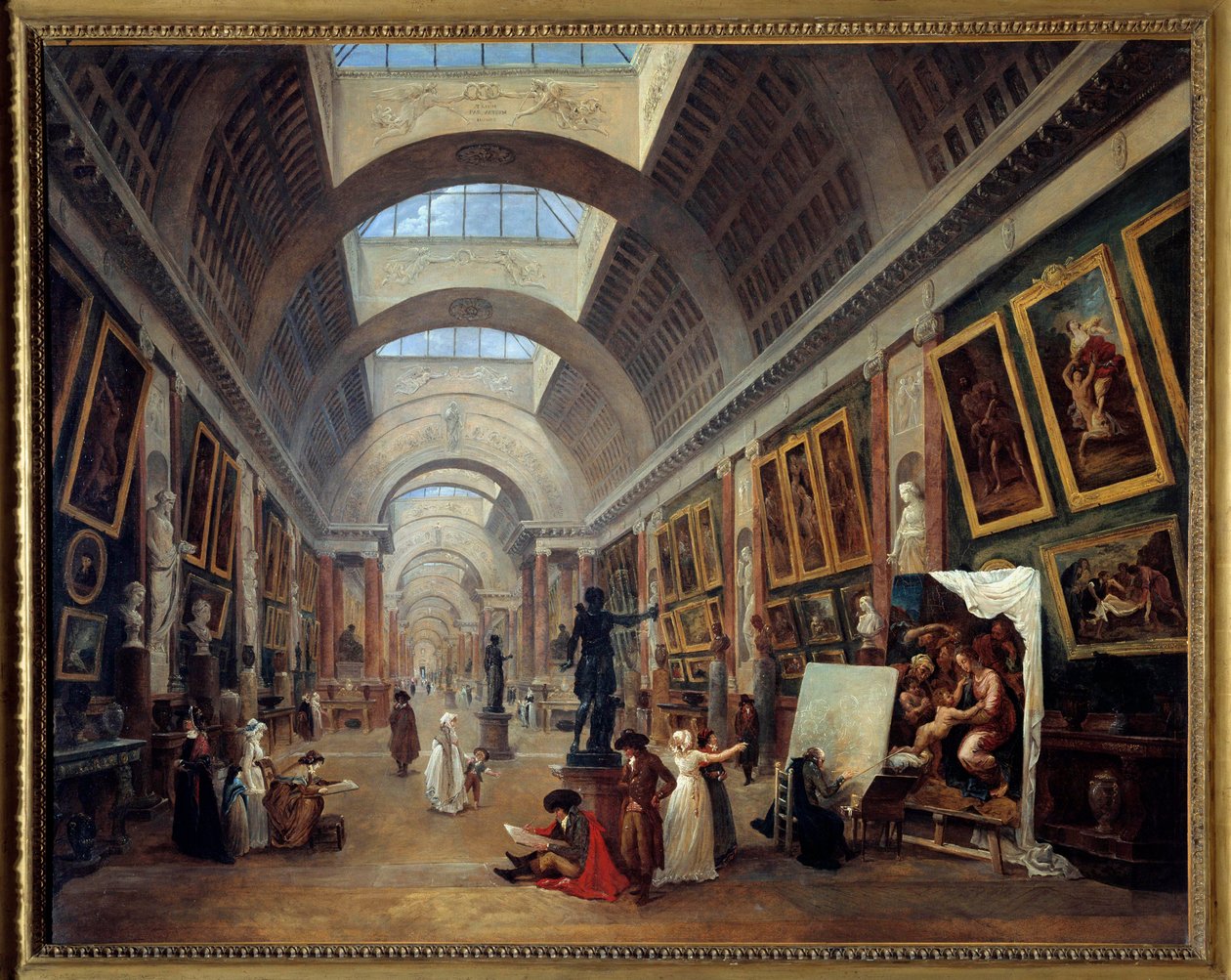Conception de la Grande Galerie du Louvre - Hubert Robert