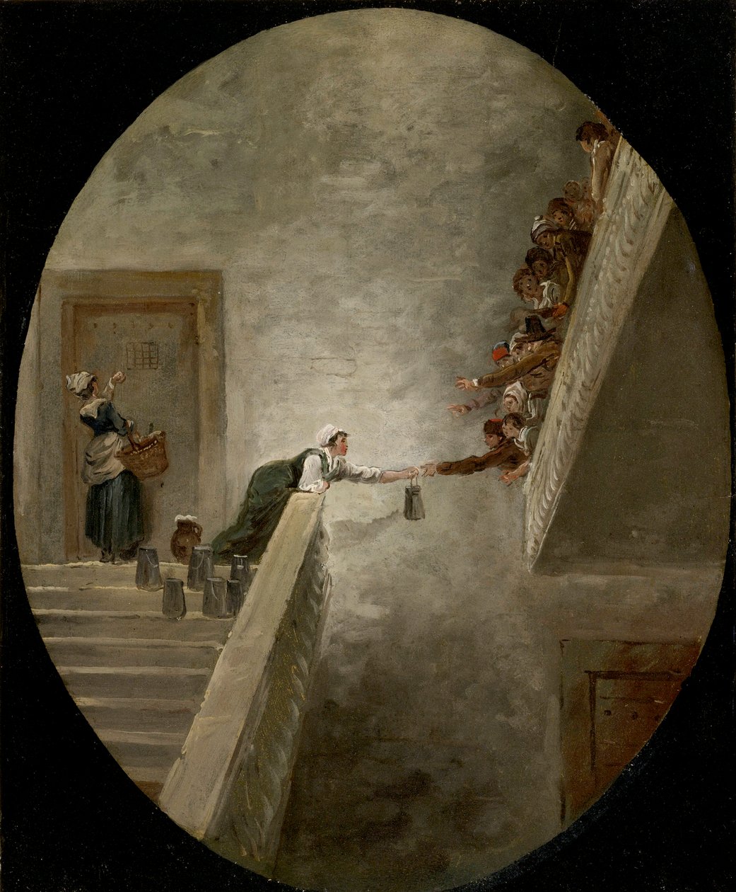 La distribution du lait à la prison Saint-Lazare - Hubert Robert