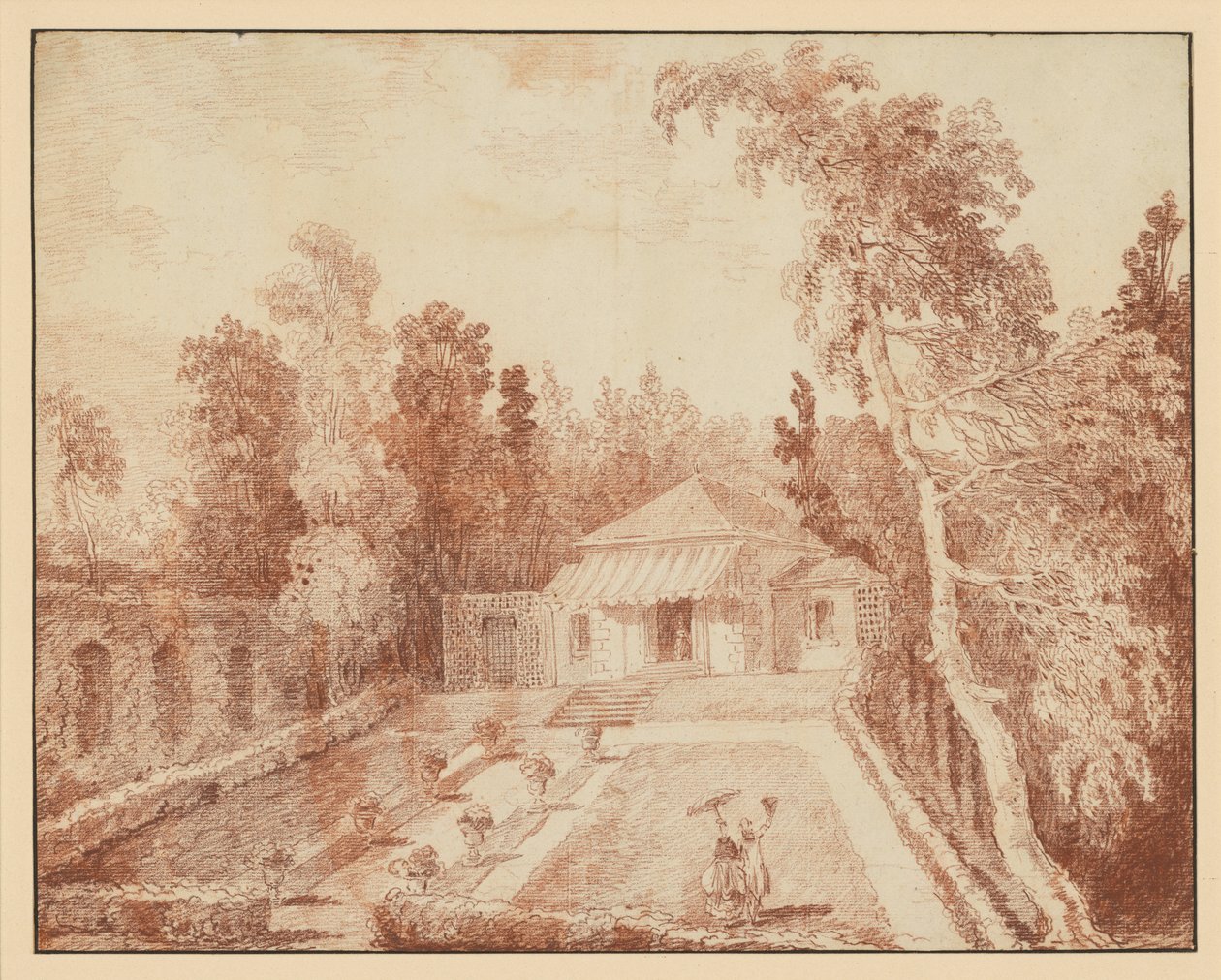 Pavillon dans un parc - Hubert Robert
