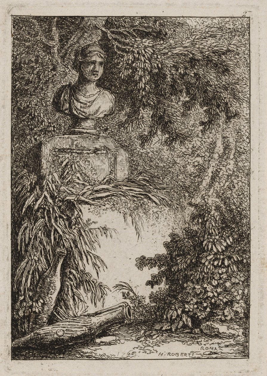 Planche Deux de Soirées à Rome, 1763-64 - Hubert Robert