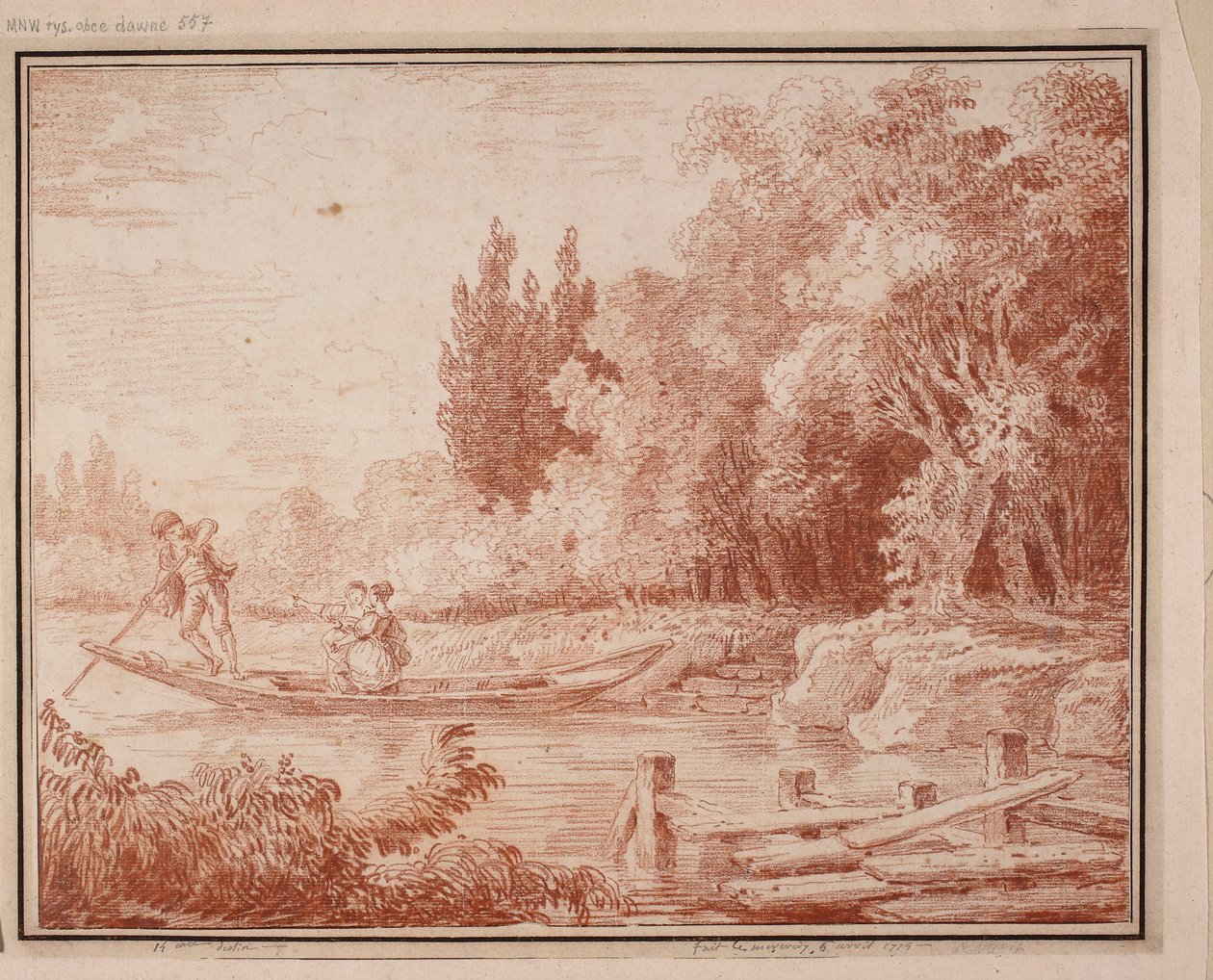 Promenade en bateau - Hubert Robert