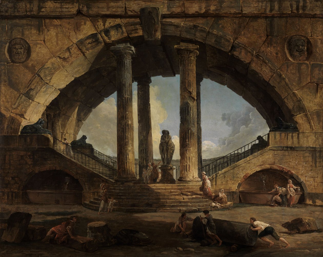 Vue imaginaire de Rome - Hubert Robert