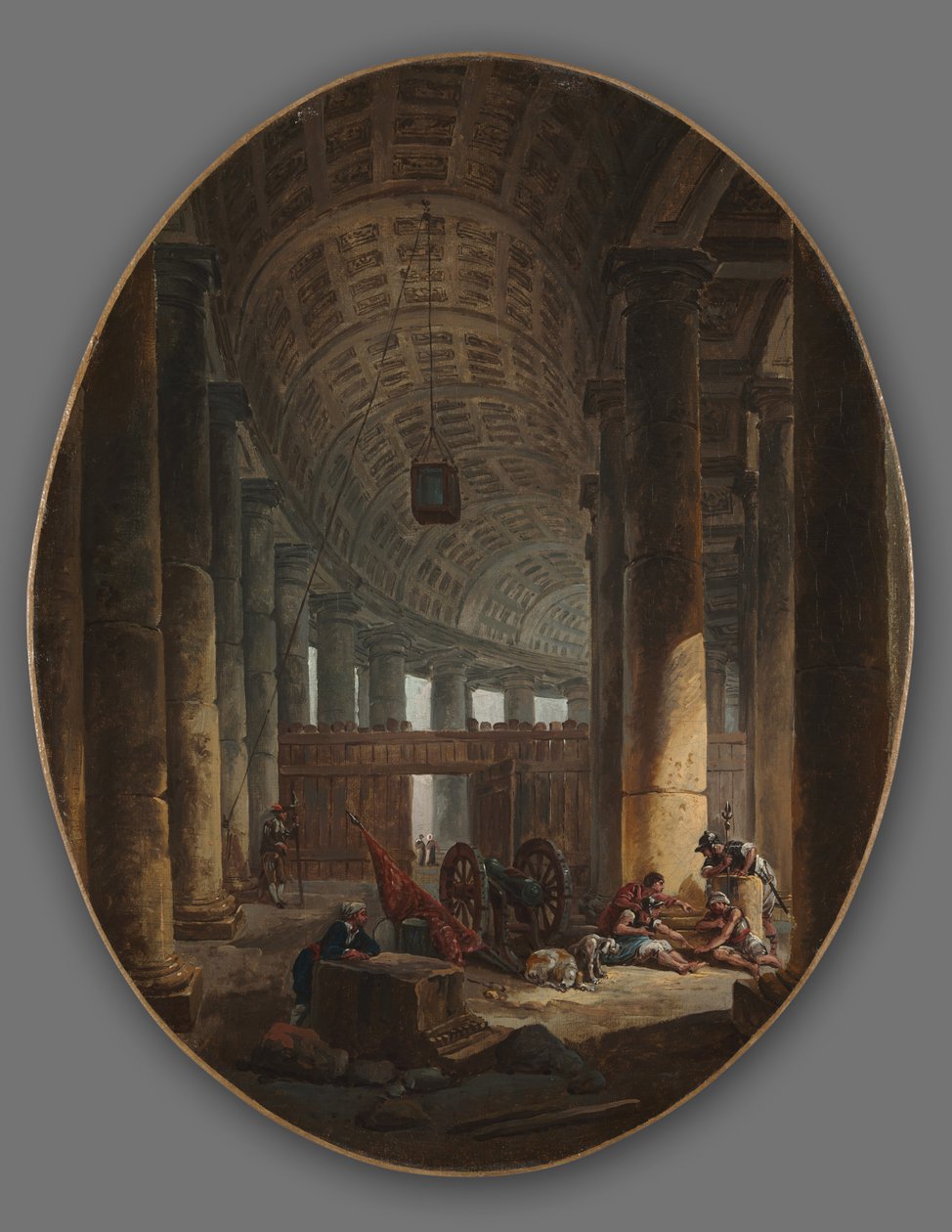 La Colonnade de Saint-Pierre, Rome, pendant le conclave, vers 1769 - Hubert Robert
