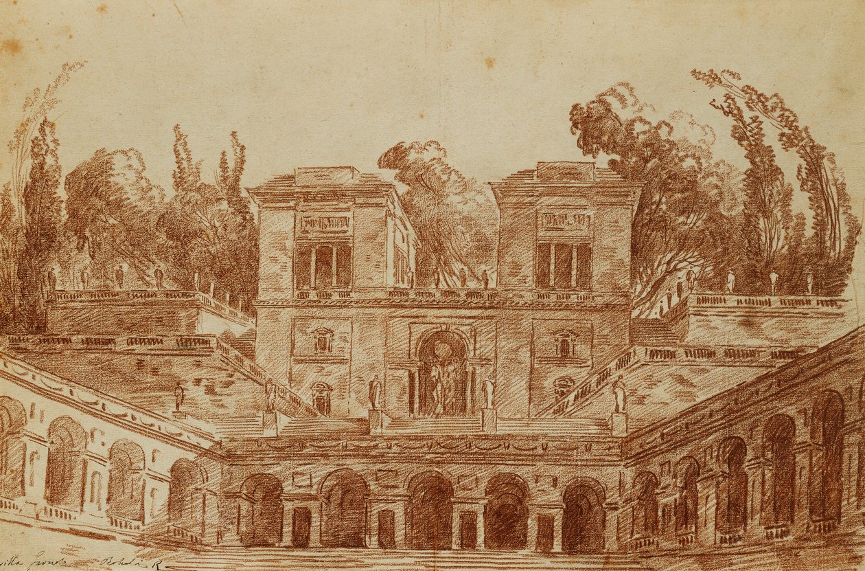 La Villa Farnese, Rome - Hubert Robert