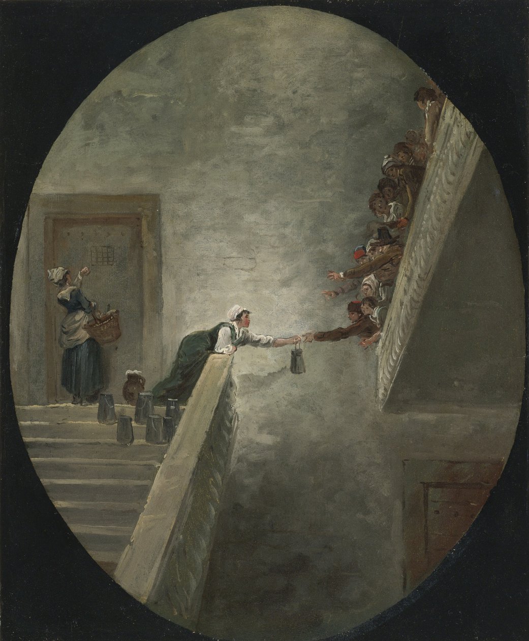 La distribution de lait à la prison Saint-Lazare - Hubert Robert