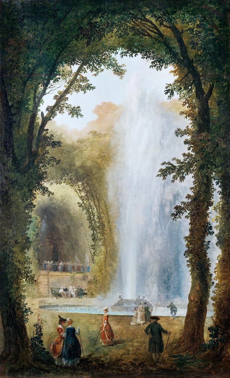 La fontaine dans le bosquet des muses au château de Marly - Hubert Robert