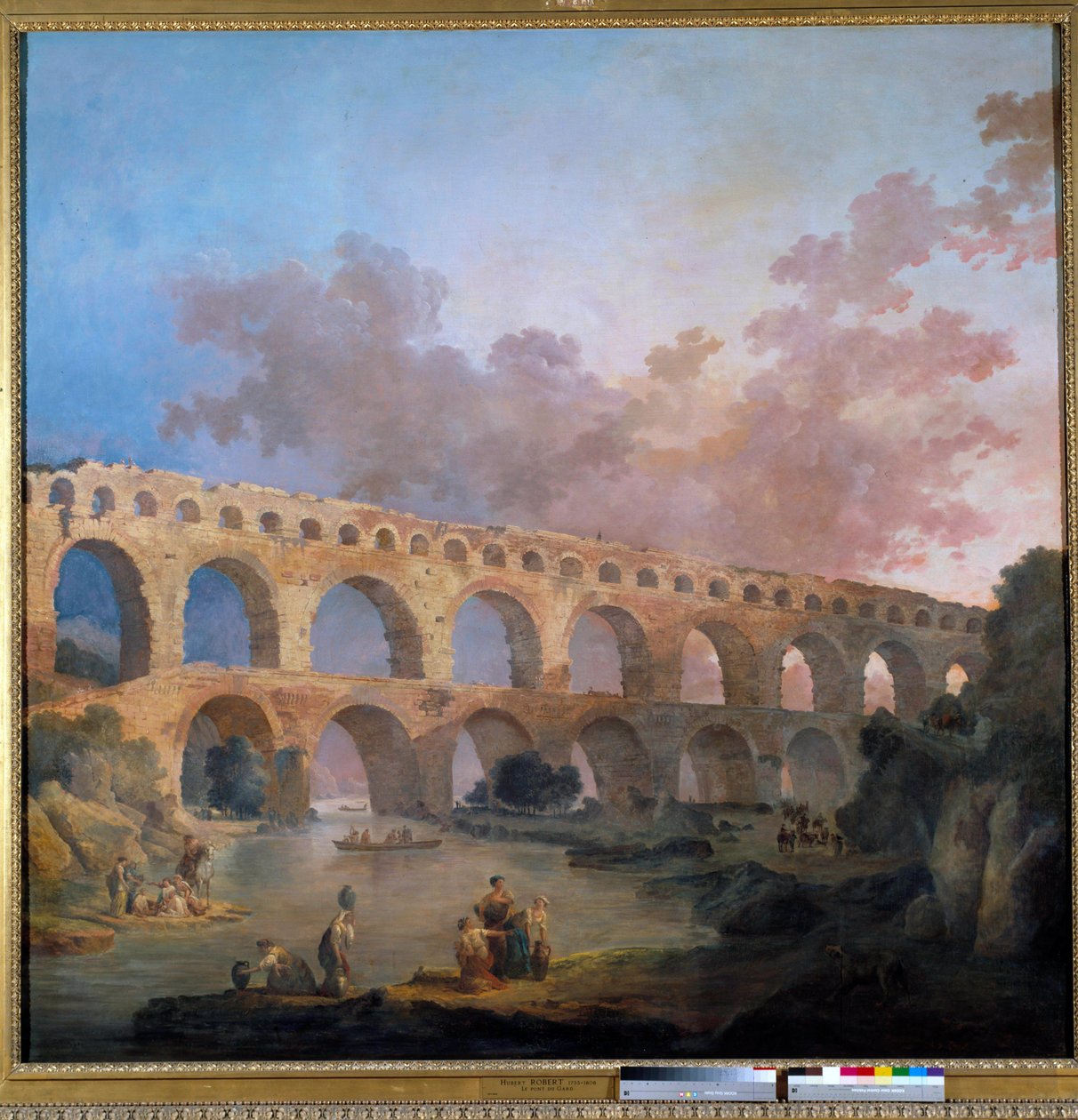 Vue du Pont du Gard. Peinture par Hubert Robert (1733-1808) 18ème siècle - Hubert Robert