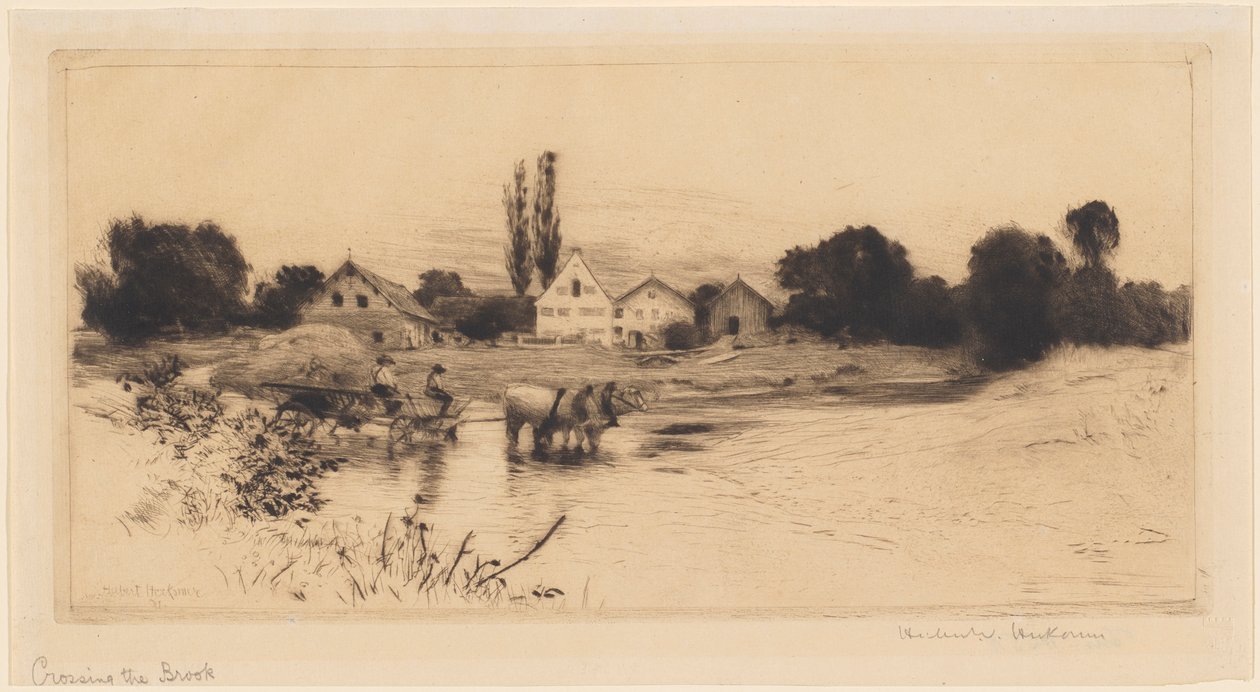 Traversée du ruisseau - Hubert von Herkomer