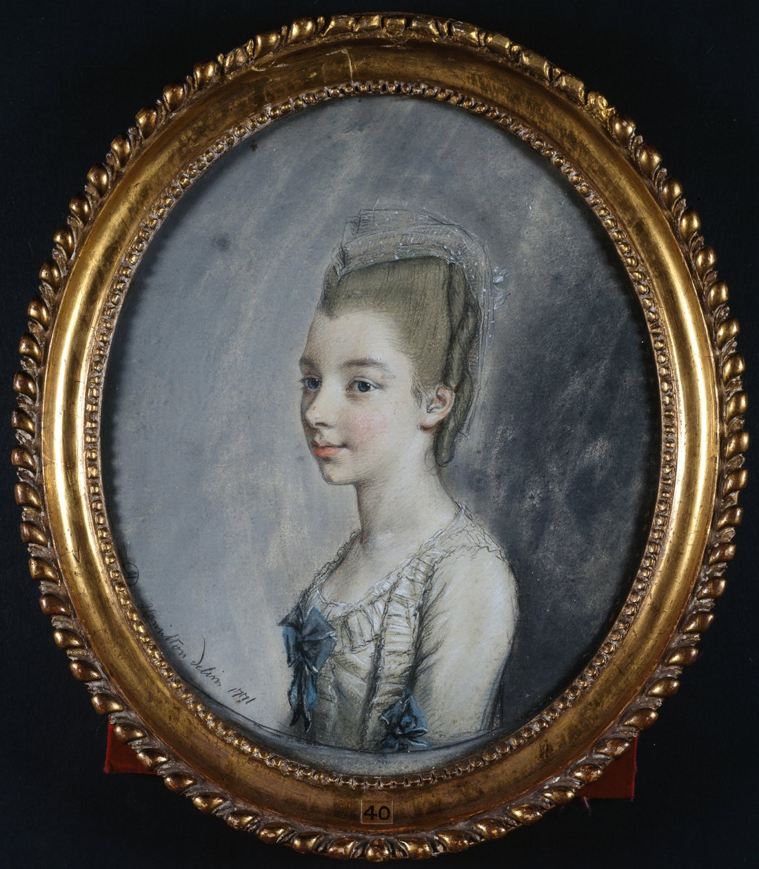 Portrait de Georgiana Spencer, plus tard duchesse de Devonshire - Hugh Douglas Hamilton