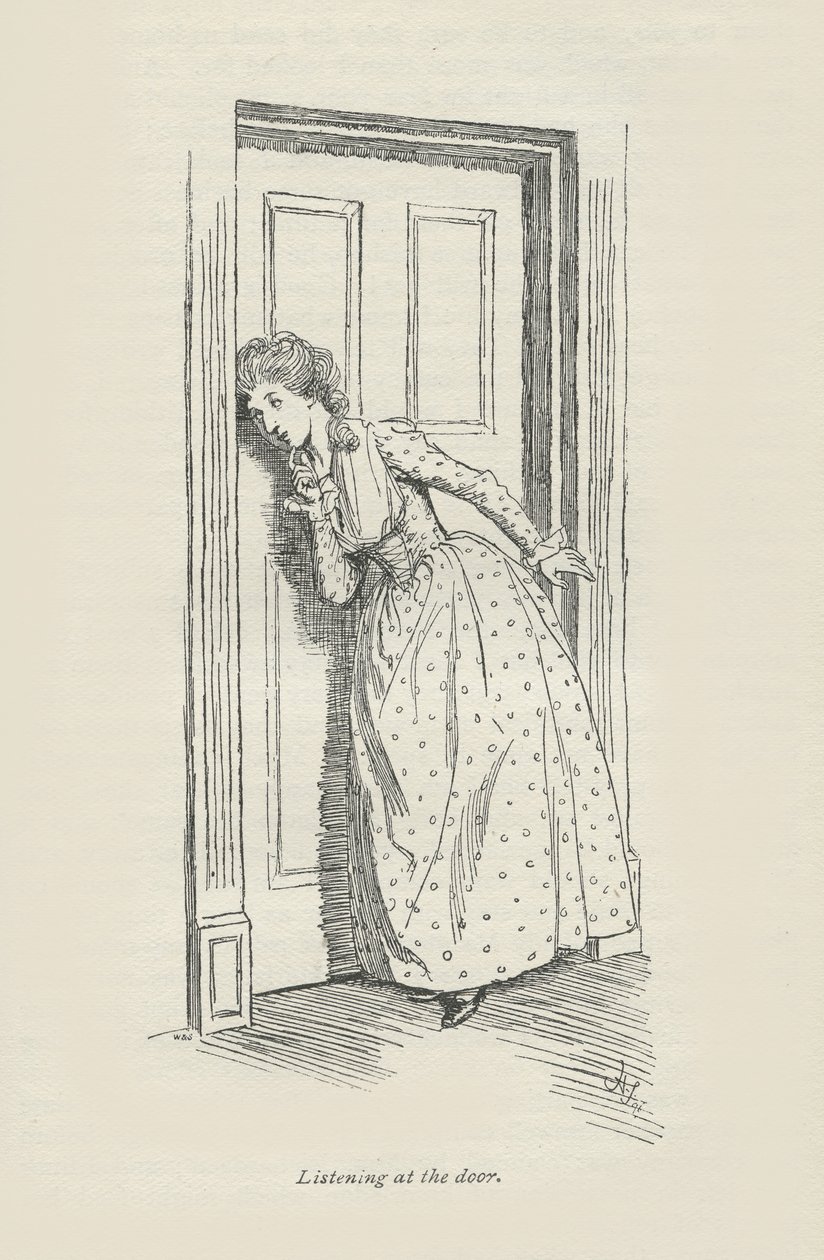 Écoutant à la porte, 1896 - Hugh Thomson