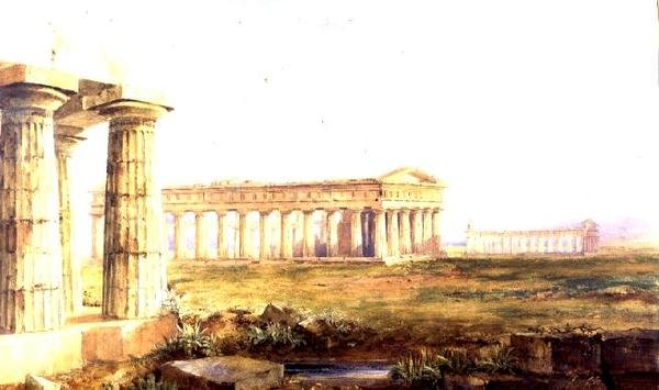 Les temples de Paestum - Hugh William Williams
