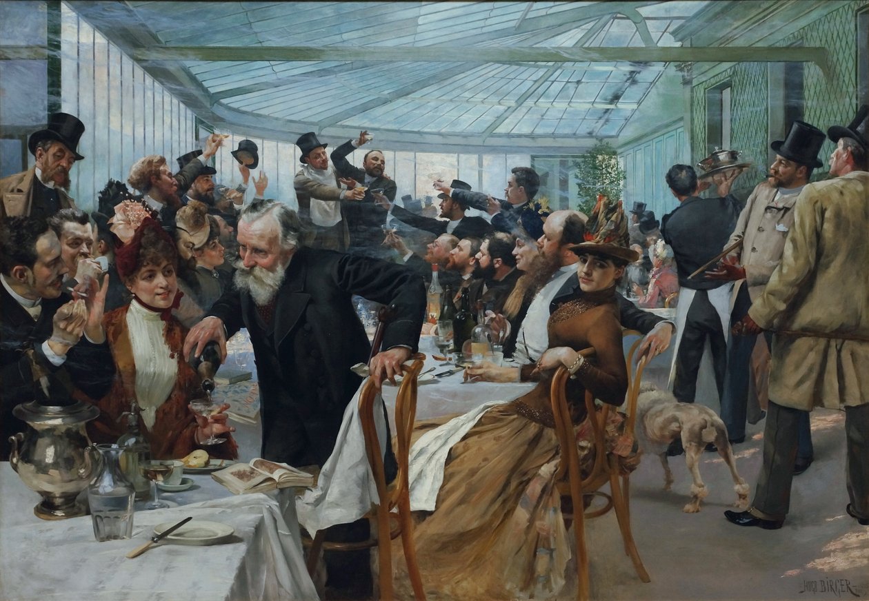 Suédois : Déjeuner des artistes scandinaves au Café Ledoyen, Paris Déjeuner des artistes scandinaves au Café Ledoyen, Paris : Journée du vernissage 1886 - Hugo Birger