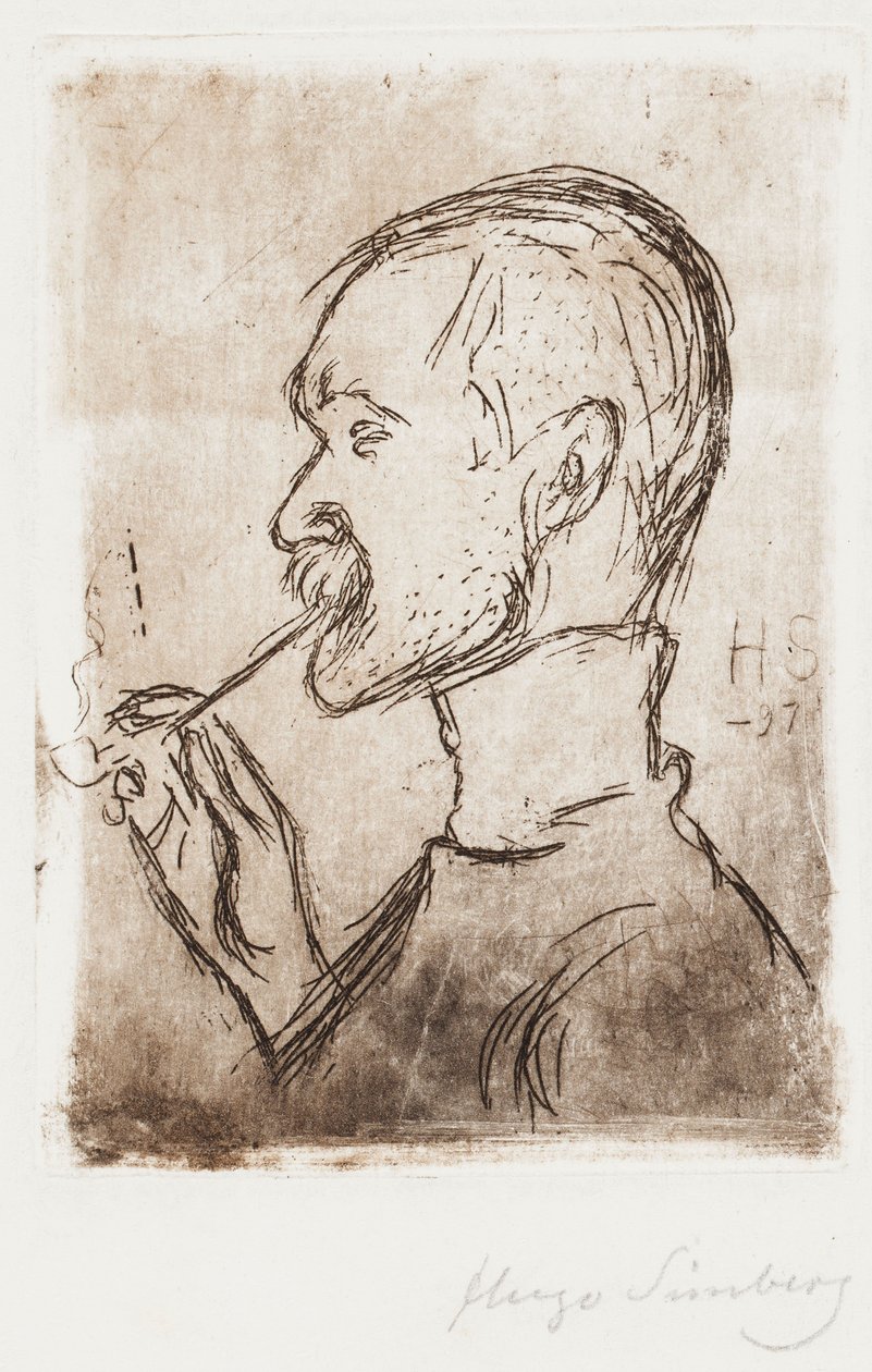 Gallen-Kallela avec sa pipe - Hugo Simberg