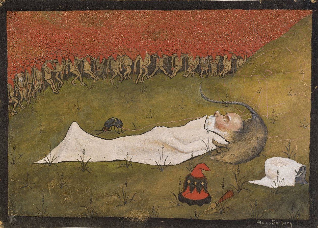 Le roi hobgobelin endormi - Hugo Simberg
