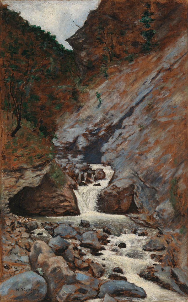 Ruisseau de montagne dans le Caucase - Hugo Simberg