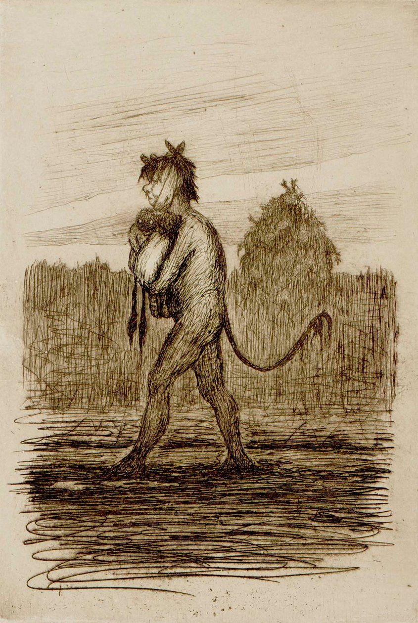 Le pauvre diable et les jumeaux - Hugo Simberg