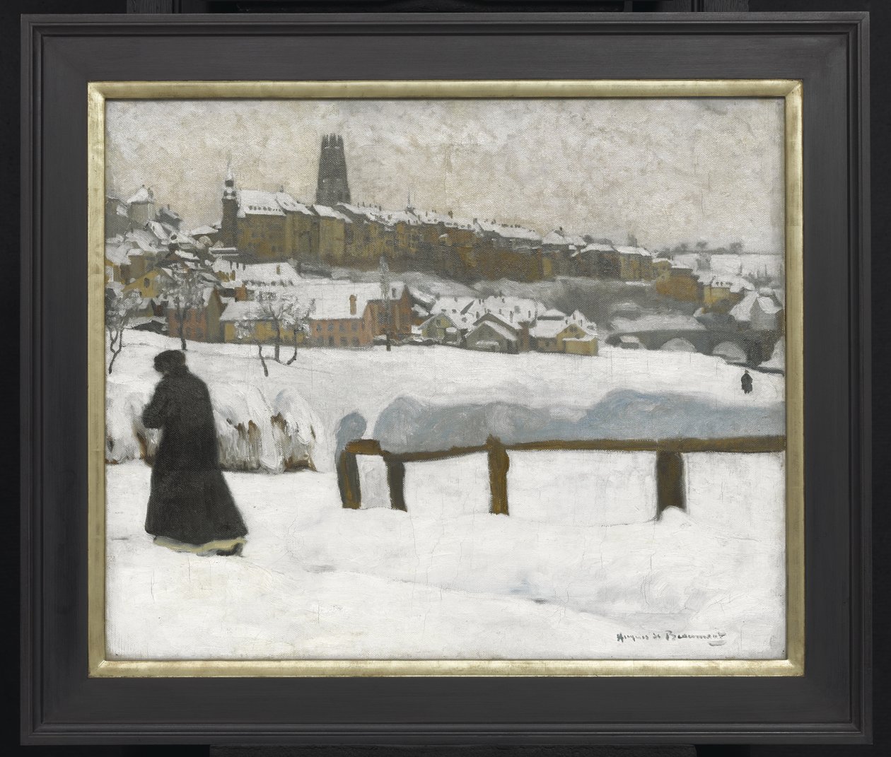 Fribourg sous la neige, vers 1920 - Hugues de Beaumont