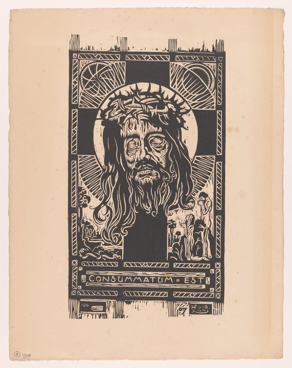 Tête du Christ avec couronne d