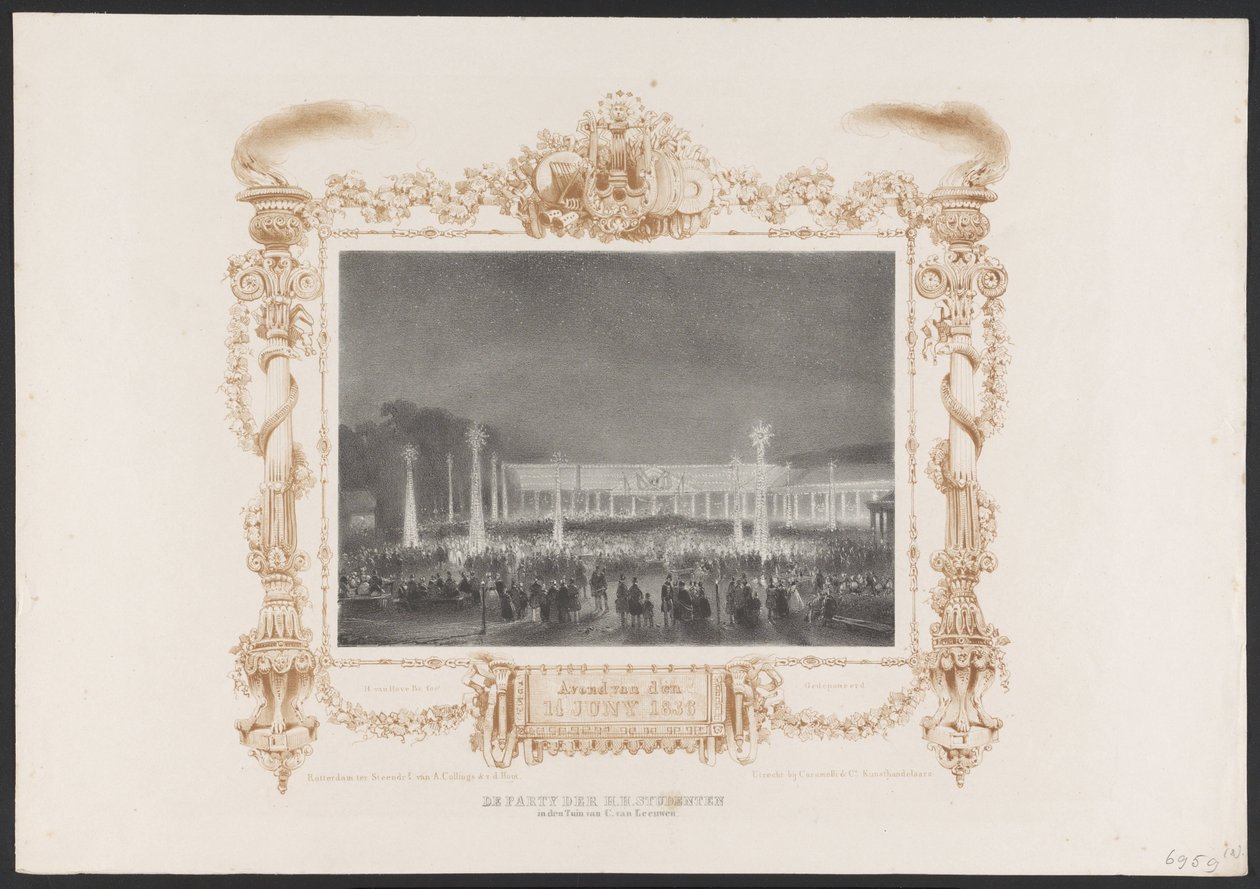 Fête du soir pour les étudiants, 1836 - Huib van Hove Bz