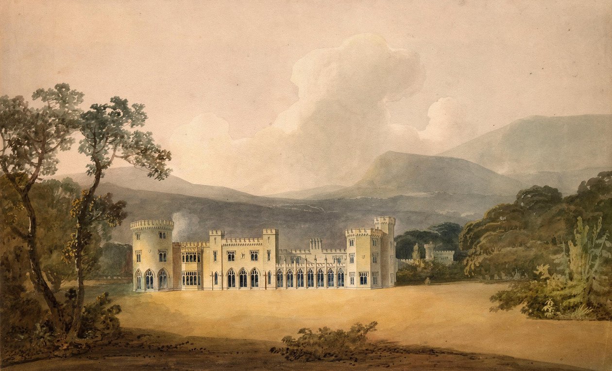 Façade sur jardin du château de Shanbally, comté de Tipperary - Humphry Repton