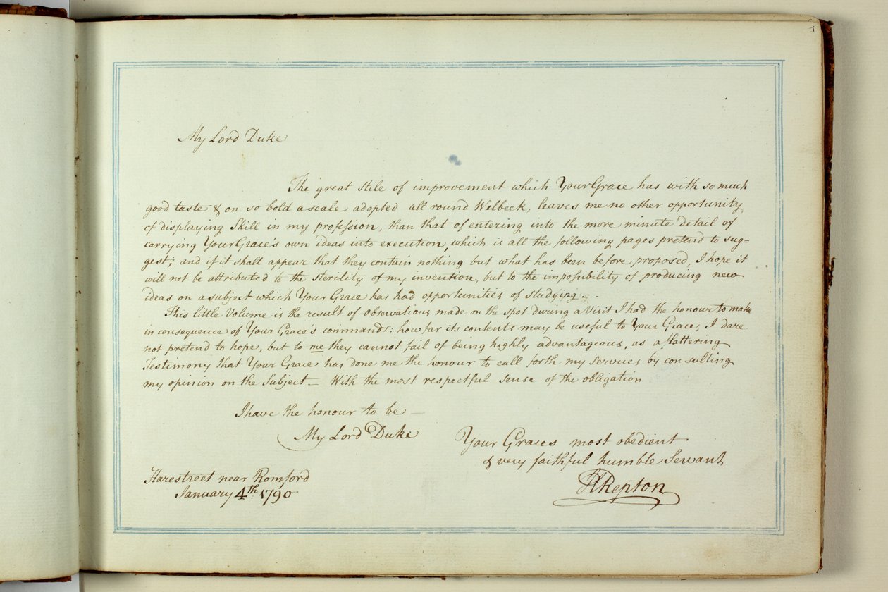 Livre Rouge : Welbeck - Humphry Repton
