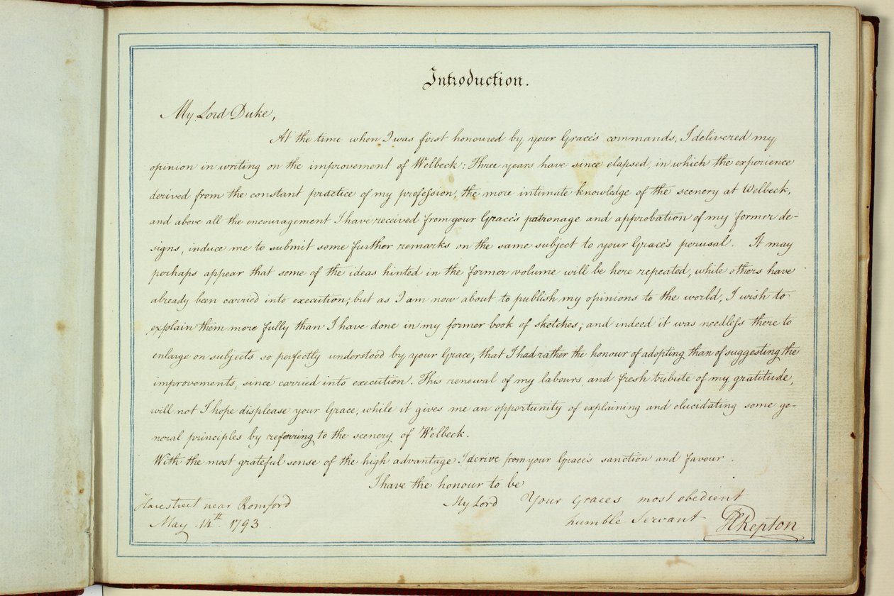 Livre Rouge : Welbeck - Humphry Repton