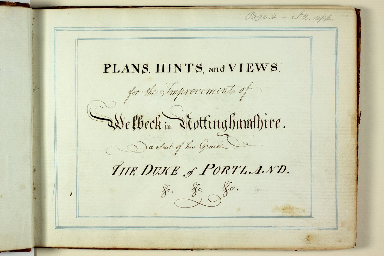 Livre Rouge : Welbeck - Humphry Repton