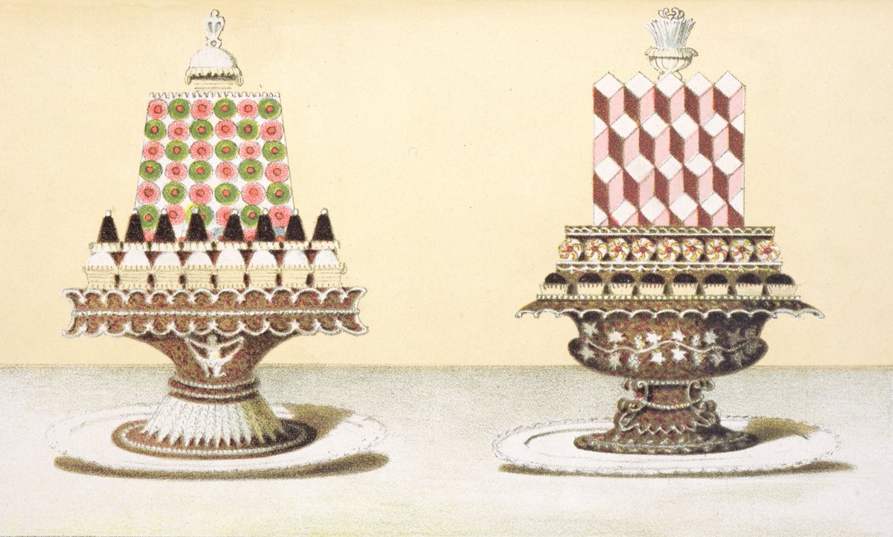 Conception pour la présentation de desserts, illustration d