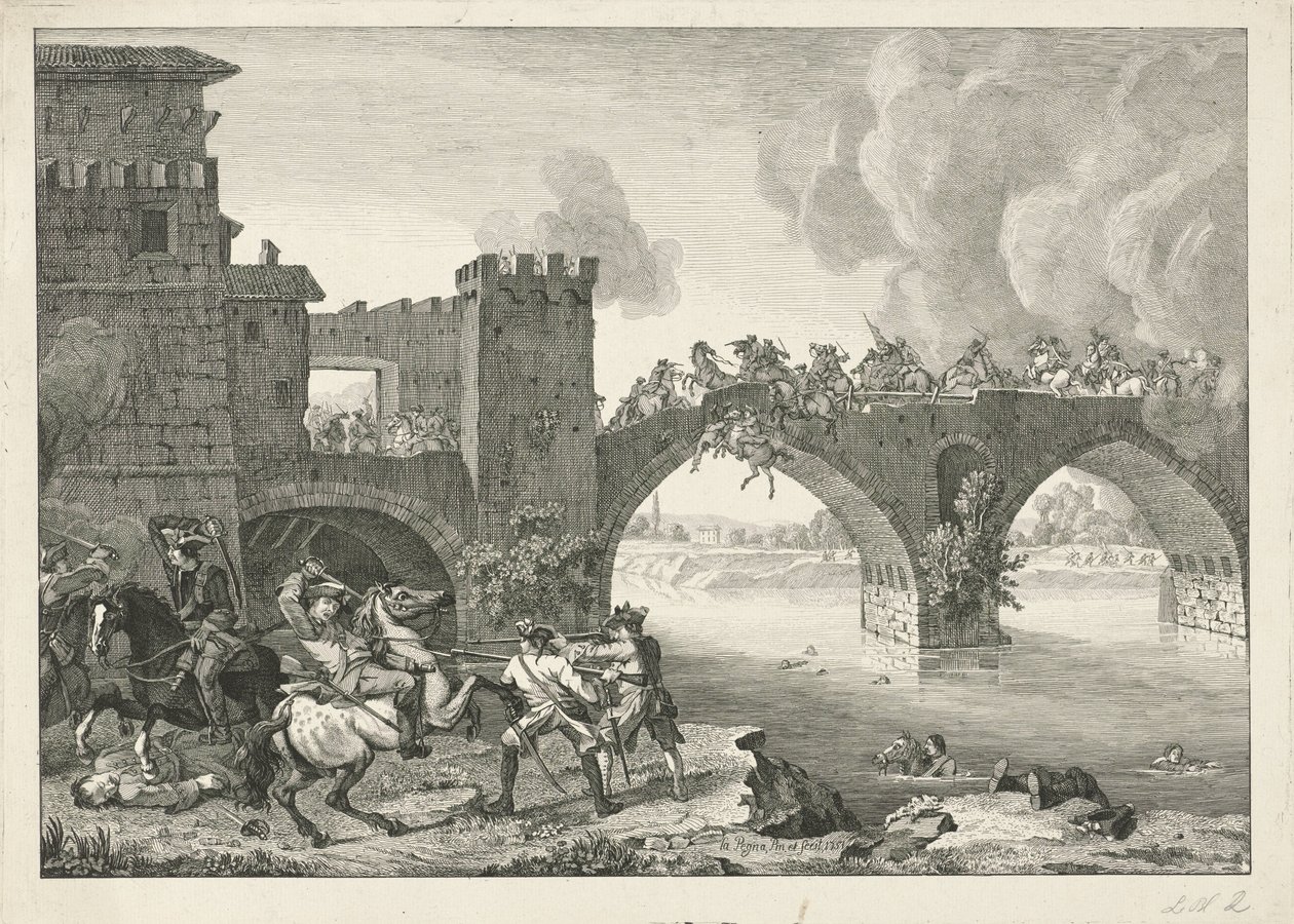 Combat sur un pont - Hyacinth de La Pegna