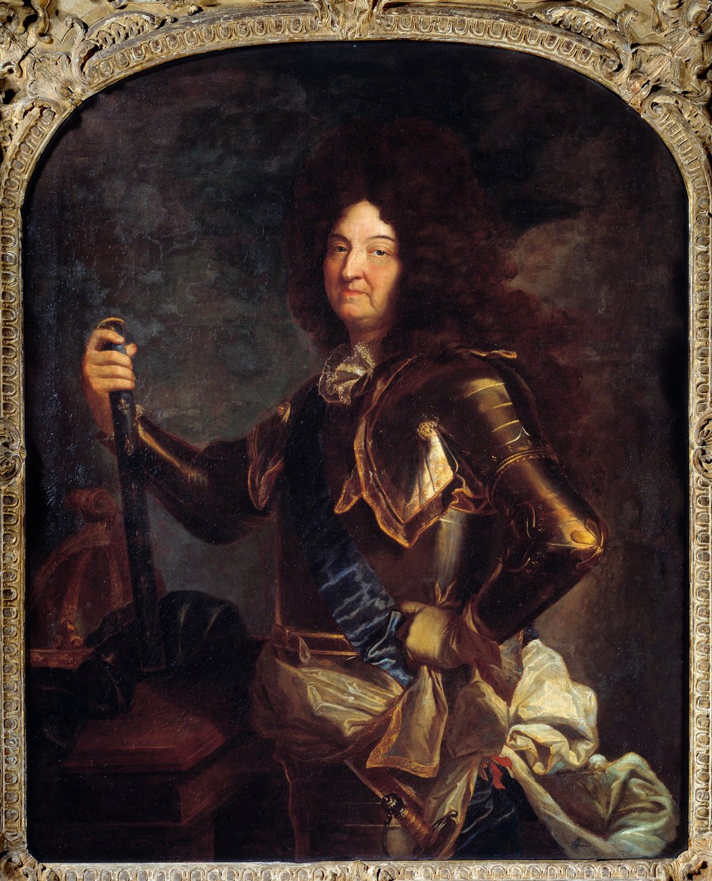 Portrait du roi de France Louis XIV (1638-1715), en armure Peinture de Hyacinthe Rigaud (1659-1743) 18ème siècle - Hyacinthe Francois Rigaud